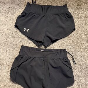 Under Armour Black Athletic Shorts Moisture-Wicking Elastic Waistband